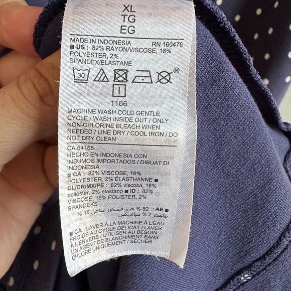 Old Navy | Blue & White Polka Dot Midi Dress - Picture 8 of 8